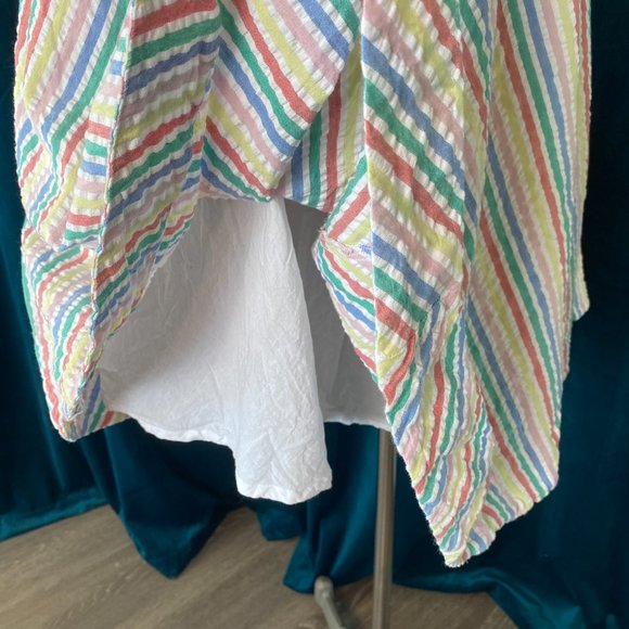 J. Crew Rainbow Stripes Seersucker Mini Dress - Picture 13 of 13